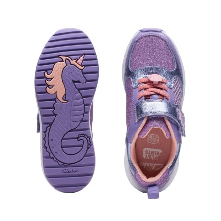 Παιδικό sneaker Clarks Aquatic Brill Kid Purple Interest